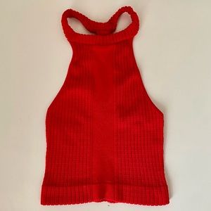 Red Free People Crop Top